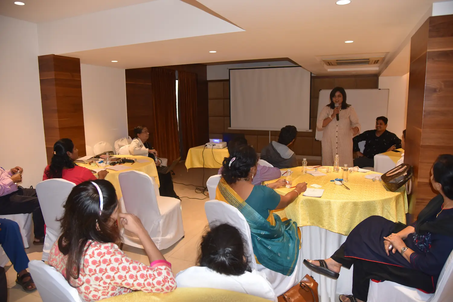 photo of team training in conference hall