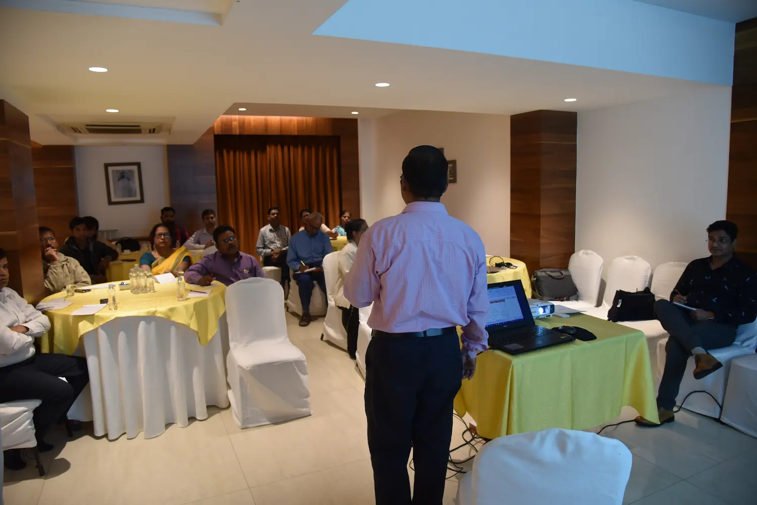 photo of team training in conference hall